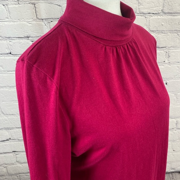 Talbots Pink Long Sleeved Turtleneck Shirt size Large EUC Talbots Long Sleeved - Picture 3 of 8